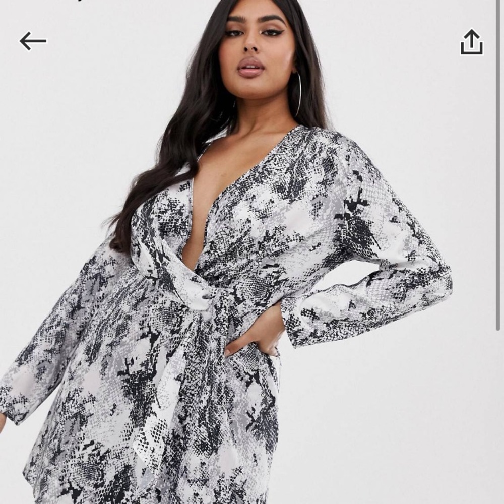 Club L plus knot snake skin dress